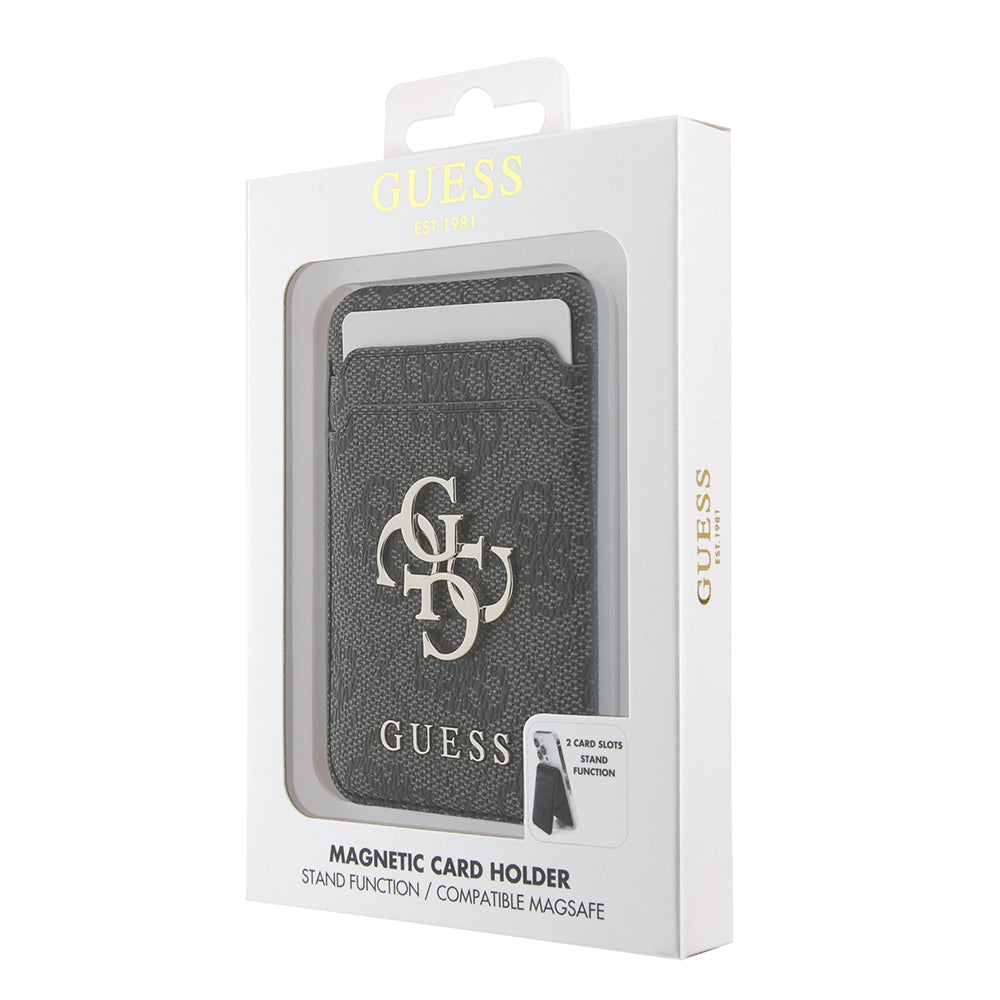 Guess Orjinal Lisanslı PU Deri 4G Desenli Metal Büyük 4G ve Yazı Logolu Standlı Magnetik Kartlık Guess Orjinal Lisanslı PU Deri 4G Desenli Metal Büyük 4G ve Yazı Logolu Standlı Magnetik Kartlık